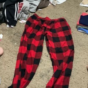 red plaid pajama pants never worn